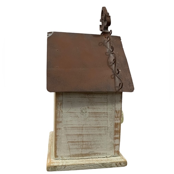 Birdhouse Metal Wood Green Tiles EUC Crystal Look Knob - Picture 4 of 8